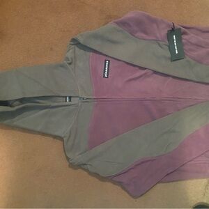 Pleasures Mauve and Gray Zip-Up Hoodie sz. Xl